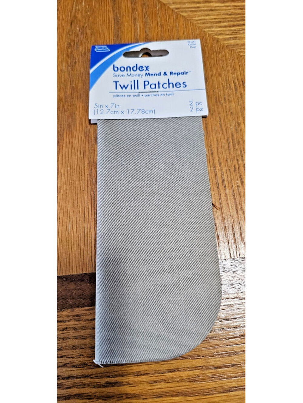 -Bondex Iron-On Patches 2  pc 5" x 7" Kakhi-